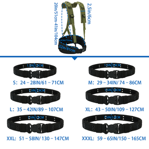 חגורת קרב טקטית MOLLE עם רצועות Y ניתנות להסרה, חגורת מותן מרופדת ועמידה לעומס כבד לאימוני קרב - Product Image 6