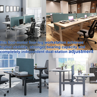 Base de bureau électrique ergonomique à 4 pieds, réglable en hauteur, pour poste de travail intelligent, table élévatrice, bureau de direction assis-debout