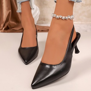 Fashion High Heels 2026 Summer Winter Autumn Arrival Pointed <b>Toe</b> Elegant Casual Design Sandals <b>Toe</b>-<b>cap</b> high heel sandal - Product Image 3