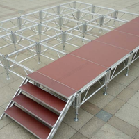 Système de treillis de scène d'événement populaire, plateforme en aluminium de haute qualité personnalisée, scènes de concert mobiles 1,22x1,22m 4x4ft 4x8ft