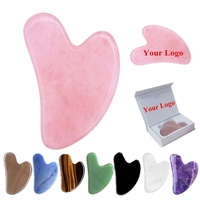 Outil de massage Gua Sha en cristal de quartz rose poli de forme irrégulière, jade naturel, pour Halloween et le Feng Shui