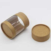 Fabrication de logo personnalisé boîte tube en papier kraft recyclable ronde transparente pour emballage alimentaire cadeau fleur parfum cosmétique