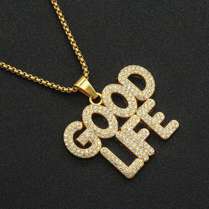 Collar con Colgante de Cristal Exagerado con el <span class=keywords><strong>Alfabeto</strong></span> Inglés Personalizado para Hombre, Estilo Hip Hop Europeo y <span class=keywords><strong>Americano</strong></span>, Accesorio de Baile Urbano - Product Image 3
