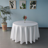 Nappe Ronde Reador 120R Blanche en Polyester pour Fêtes et Mariages