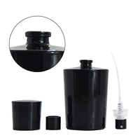 Flacon de parfum 75ml Flacon de parfum en cristal rond noir rouge flacon de parfum en verre cosmétique féminin