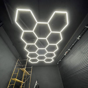 Lampe à Led hexagonale pour garage pour atelier de détail de voiture Lampe à Led hexagonale Lumière à Led en nid d'abeille - Product Image 6