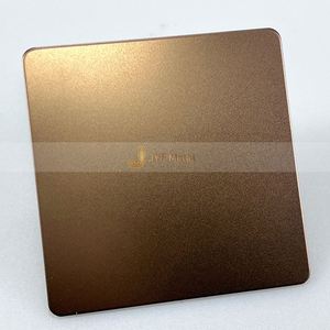 LL208 304 Stainless Steel Plate Bead Blasted <b>Sandblasted</b> PVD Rose Gold Matte Wall Decoration - Product Image 1