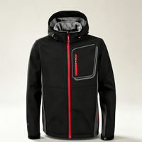 Veste de travail pour homme, imperméable et coupe-vent, en softshell écologique, avec détails réfléchissants pour l'aventure