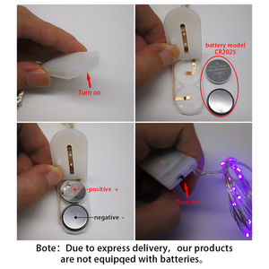 Guirnalda de <span class=keywords><strong>Luces</strong></span> LED de Cobre para Decoración de Fiestas de <span class=keywords><strong>Navidad</strong></span>, Cumpleaños, Regalos, 2 m, 20 LED, Funciona con <span class=keywords><strong>Pilas</strong></span> de Botón, un Solo Color - Product Image 4