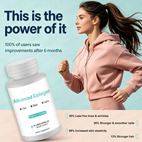 Capsules liquides de collagène naturel avancé, 60 unités, quantité pour 1 mois, soutien cliniquement prouvé pour la santé des cheveux, de la peau et des ongles, beauté
