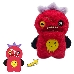 Peluches Monstres Horrifiants Verts Style Zombie, Jouets en Peluche Personnalisés ODM, Poupées Animaux Grublés de Dessin Animé Effrayants avec Dents Vives - Product Image 2