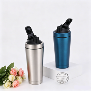 Bouteille <span class=keywords><strong>shaker</strong></span> de sport en acier inoxydable isolée de qualité supérieure, sans BPA, avec poignée, pour protéines et eau, vente en gros - Product Image 3