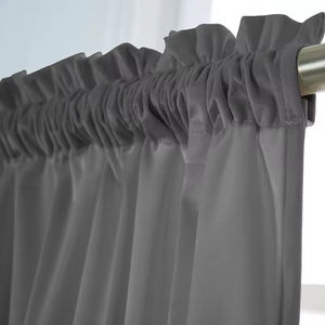 Cortina Opaca de Terciopelo de Poliéster de Color Sólido Personalizada <span class=keywords><strong>para</strong></span> Ventana, Media Cortina <span class=keywords><strong>para</strong></span> Puerta de Cocina - Product Image 3