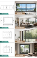 Puertas y Ventanas de Aluminio con Aislamiento Térmico y Acústico AOSTTER, Herrajes para Ventanas Corredizas de Aluminio, Ventanas Corredizas de Aluminio