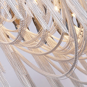 Lámpara de Araña LED de Aluminio Moderna Nórdica, Decoración para el Hogar, Blanca 4000K, Altura Ajustable, para <span class=keywords><strong>Restaurante</strong></span>, Sala de Estar - Product Image 5