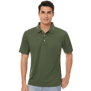 Polo de diseño moderno, transpirable, de tela de algodón terry, ecológico, con rayas en contraste, en venta. - Product Image 1