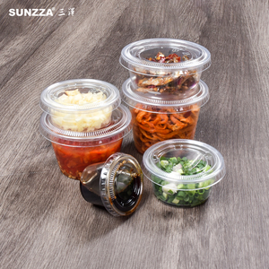Sunzza nước tương món ăn 2oz trong suốt dùng một lần nước sốt nhựa bao bì Deli nước tương cup với bản lề Nắp - Product Image 3