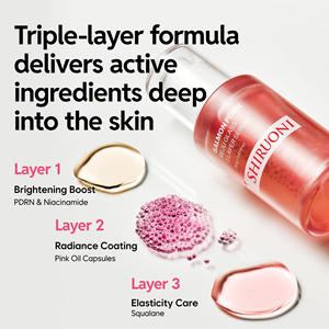 Aangepaste drielaagse Niacinamide Zalm DNA PDRN Anti-verouderings serum met poriënverkleining, whitening en olieparels microcapsules gezichtsessence - Product Image 3