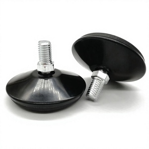 Black <b>Adjustable</b> Feet 50mm Plastic And Metal Furniture <b>Leg</b> For <b>Table</b> Easy Installation - Product Image 4