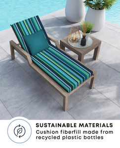 Hotel muebles de exterior de lujo para todas las estaciones impermeable duradero a rayas Silla de salón cojín - Product Image 5