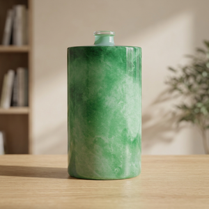 Bouteille de parfum Usine Directe Offres Spéciales Jade Vert Émeraude Verre Rond Bouteilles de Soins de la Peau Diffuseur 100ml Bouteille de Parfum - Product Image 2