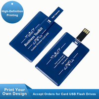 Clé USB en plastique OEM personnalisée 1 Go 2 Go 4 Go 64 Go, clé USB 2.0 avec boîte personnalisée, format carte de crédit, pour stockage et cadeau