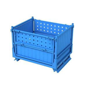 <span class=keywords><strong>Cage</strong></span> de rangement industrielle en métal, boîtes de déménagement empilables pour entrepôts à grande capacité de transport - Product Image 3