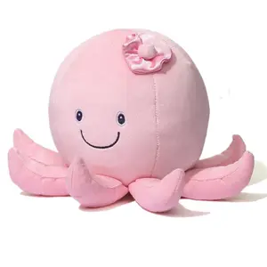 halloween day gifts cute pink soft baby octopus plush toy wholesale custom pirate stuffed animal toys