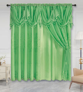 Rideau européen fini, tête de rideau en terilon, broderie, exportation européenne, Amérique du Sud, rideau <span class=keywords><strong>double</strong></span>. - Product Image 4
