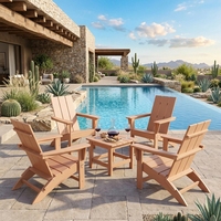 Chaise Adirondack moderne, durable et empilable en HDPE avec garantie de 3 ans pour terrasse extérieure