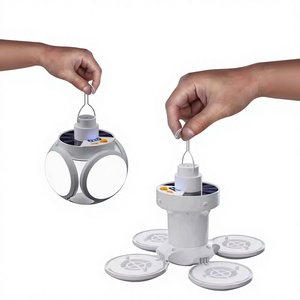 Multifunction Display Solar Rechargeable Waterproof Adjustable Folding Portable Outdoor Light <b>Camping</b> Solar Waterproof <b>LED</b> Light - Product Image 3