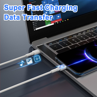Schitec Cable USB C a C 3A 60W Cable USB de datos de sincronización de carga de súper velocidad para teléfono móvil
