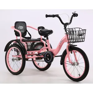 دراجة ثلاثية العجلات مزدوجة للأطفال/طراز جديد triciclo kids ، دراجة ثلاثية العجلات للأطفال بمقعدين للبيع بالجملة بمقعدين للأولاد