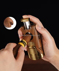 4-in-1 V-shaped Cigar Cutter 4-fire Direct Cigar Lighter Inflatable Cigar Holder Multi-Function Lighter - Product Image 3