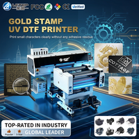 Imprimante grand format LETOP 60CM pour transfert UV DTF, machine d'impression jet d'encre or à rouleaux pour étiquettes cristallines