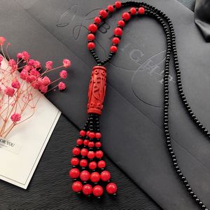 Liontin keberuntungan Guangong karang merah kalung manik-manik Buddha antik perhiasan mode liontin naga <span class=keywords><strong>Phoenix</strong></span> - Product Image 2