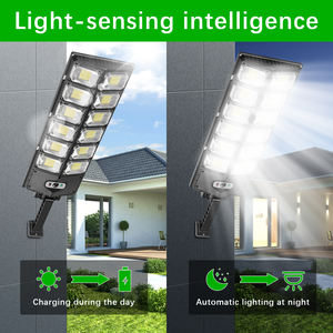 Lampu Remote Control 8000 Lm, lampu jalan Super terang tahan air untuk dinding taman luar ruangan senja fajar tenaga surya dengan Sensor gerakan - Product Image 3