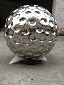 Tùy Chỉnh Lớn Nhựa Sợi Thủy Tinh Kim Loại 3D Thủ Công Mỹ Nghệ Ngoài Trời Trang Trí Công Viên Câu Lạc Bộ Golf Trang Trí Nội Thất Lớn Thép Không Gỉ Golf Bóng Điêu Khắc - Product Image 2