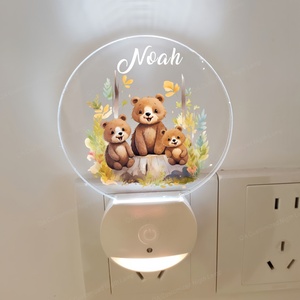 Bear Plug InNight Light Prise de veilleuse personnalisée Prise de veilleuse pour enfants Prise de veilleuse pour chambre de garçon - Product Image 2
