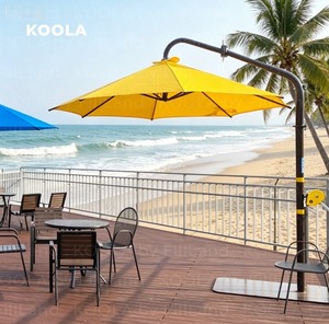 Sombrilla Comercial de Patio Tipo Cantilever de 13 pies, Resistente, de Acero, con Poste Lateral, para Exteriores, Impermeable, Resistente a los Rayos UV, para Terraza - Product Image 1
