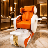Fauteuil de pédicure électrique commercial, spa pour les pieds, canapé de massage avec revêtement en PVC pour salon de manucure