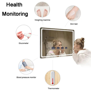 Khách sạn màn hình cảm ứng tường trang trí Gương phòng tắm Vanity tắm Gương hình chữ nhật LED thắp sáng trang điểm Backlit thông minh Gương Android - Product Image 2