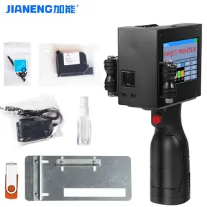 Jianeng impressora portátil, jato de impressora para garrafa, tubo de vidro, metal, número de barras qr, expirador de data