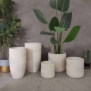 House Oval Fiberglass Large Size Garden Outdoor <b>Planters</b> Flower Pots for Indoor Plants - Product Image 2