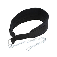 Cinturón de levantamiento de pesas personalizado y cómodo, con cadena de doble anilla en D, soporte lumbar para levantamiento de pesas, de algodón, nailon y acero, para uso doméstico.