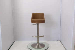 Modern Best-Selling Lightweight Luxury Bar <b>Stools</b> Stainless Steel Industrial Design Swivel Fixed Armrests <b>Leather</b> Cushion Bar - Product Image 5