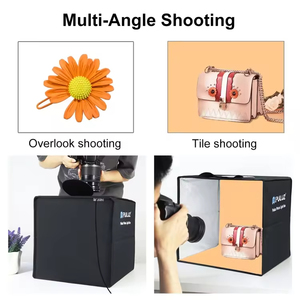 PULUZ 30cm xách tay LED điền vào Hộp ánh sáng nhà máy ảnh trực tiếp <span class=keywords><strong>studio</strong></span> phụ kiện 6 màu chụp Lều Tabletop - Product Image 5