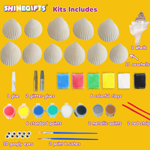 Handgemachte Schulkinder Sea Shell Malerei Kit Kunst handwerk Geschenke Diy Craft Aktivitäten Malerei Kits für Jungen und Mädchen - Product Image 2