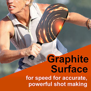 Raqueta Pickleball de arte sin costuras Agarre alargado T700 Surface Pro Play - Product Image 4