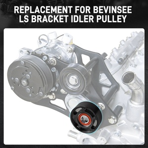 Bevinsee katrol <span class=keywords><strong>Idler</strong></span> halus Diameter 3.0 tulang rusuk Serpentine untuk Chevrolet Silverado LS katrol <span class=keywords><strong>Idler</strong></span> braket mesin - Product Image 2